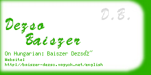 dezso baiszer business card